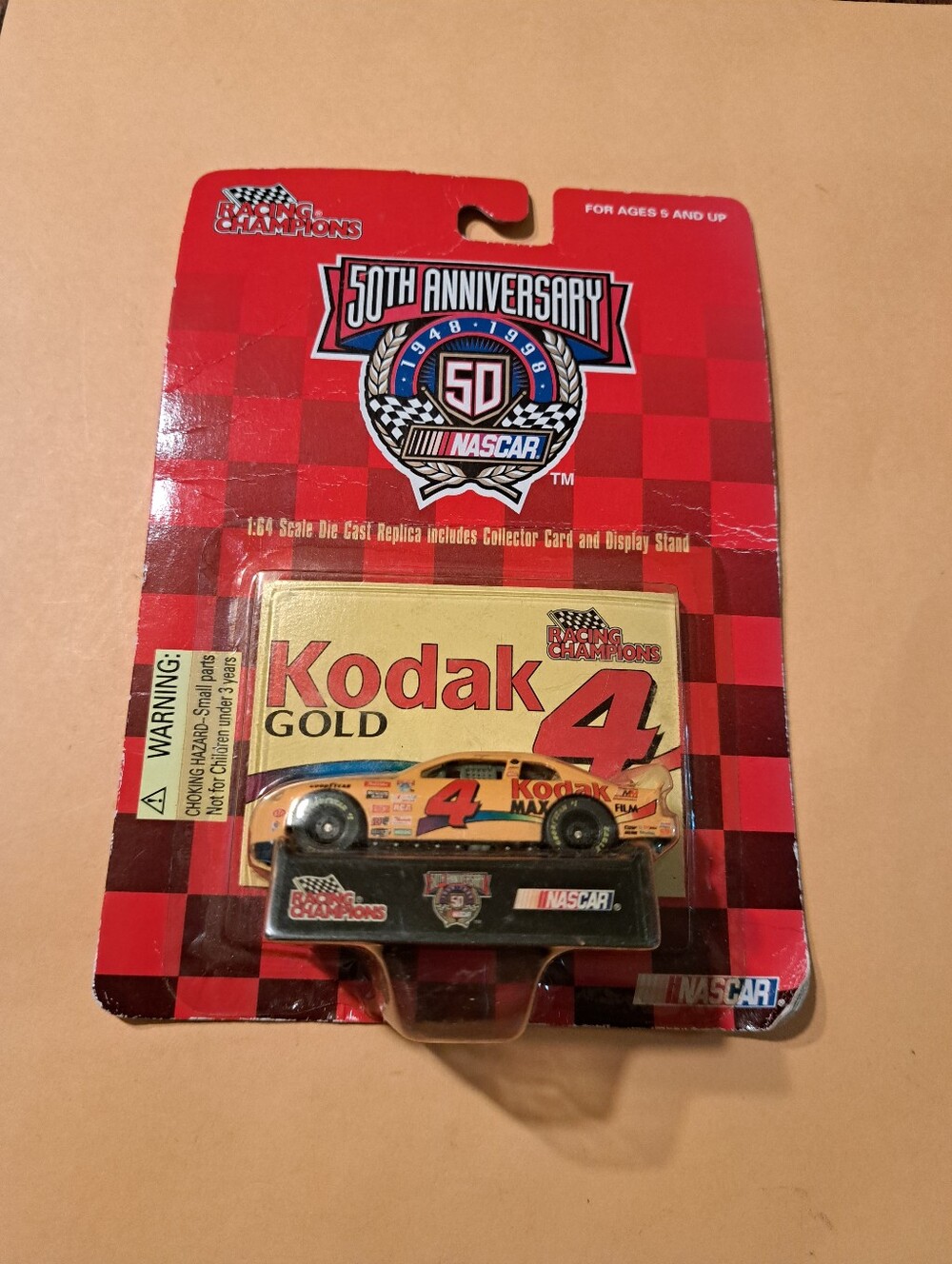 Vintage 1998 Racing Champions Bobby Hamilton #4 Kodak NASCAR Die Cast Race Car